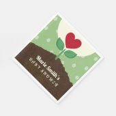 Ein kleiner Sprout ist auf dem Weg Baby Dusche Serviette (Ecke)