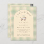 🌱 Ein kleiner Sprout ist auf dem Weg Babydusche Postkarte (Vorne/Hinten)