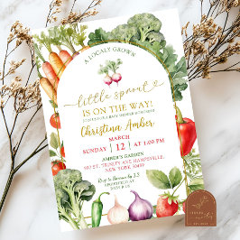 Ein kleiner Sprout ist auf dem Weg zur Babydusche Einladung