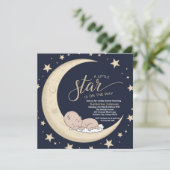 Ein kleiner Star ist unterwegs, Celestial Baby Sho Einladung (Stehend Vorderseite)