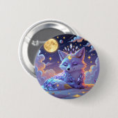 Ein kleiner Stern Flüstern Mondlicht Fuchs schläft Button (Vorne & Hinten)