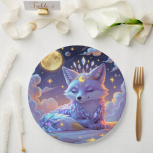 Ein kleiner Stern Flüstern Mondlicht Fuchs schläft Pappteller