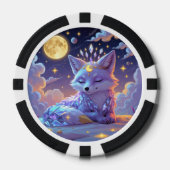 Ein kleiner Stern Flüstern Mondlicht Fuchs schläft Pokerchips (Vorderseite)