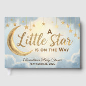Ein kleiner Stern ist auf dem Weg zum Baby Shower Gästebuch (Vorderseite)