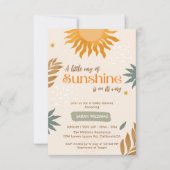 Ein kleiner Strahl Sonnenschein Babydusche Einladung (Vorderseite)