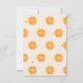 Ein kleiner Strahl Sonnenschein Babydusche Einladung (Rückseite)