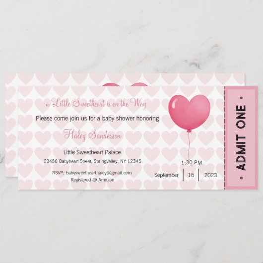 Ein kleiner Süße ist auf dem Weg zu einer Einladun Einladung (Vorne/Hinten)