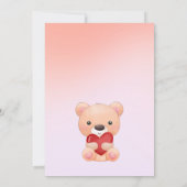 Ein kleiner Süße ist auf dem Weg zu einer Einladun Einladung (Rückseite)