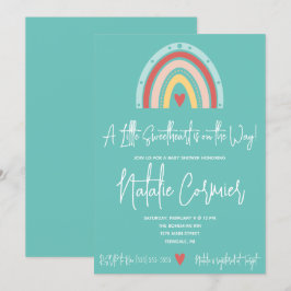 Ein kleiner Süße ist unterwegs! Babydusche in Einladung