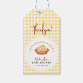 Ein kleiner Süsse-Kuchen ist auf dem Weg Babydusch Geschenkanhänger (Vorderseite)