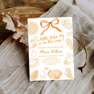 Ein kleiner Süsse Pie ist auf dem Way Baby Shower  Einladung