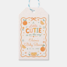 Ein kleiner Süßer ist unterwegs Orange Baby Shower
