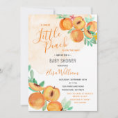 Ein kleiner süßer Pfirsich befindet sich auf dem W Einladung (Vorderseite)