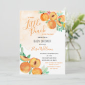 Ein kleiner süßer Pfirsich befindet sich auf dem W Einladung (Stehend Vorderseite)