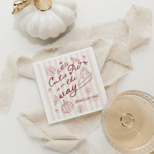 Ein kleiner süßer Pie Herbst-Baby-Shower-Kürbis Serviette