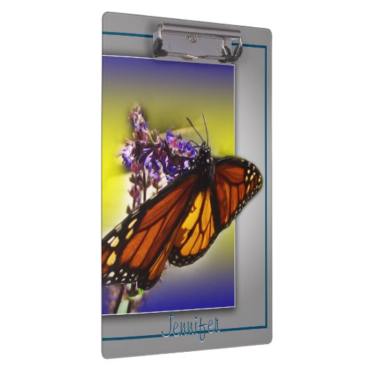 Ein kleiner süßer Schmetterling Klemmbrett (Rechts)