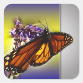 Ein kleiner süßer Schmetterling Quadratischer Aufkleber (Vorderseite)