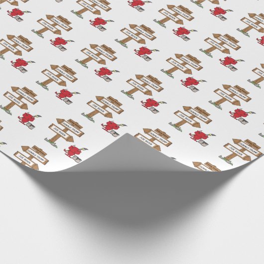 Ein kleiner Teufel und seine Irreführung Geschenkpapier (Ecke)