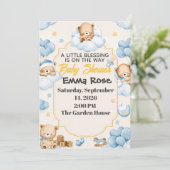 Ein kleiner Traum, der wahr wird - Babyshower-Einl Einladung (Stehend Vorderseite)