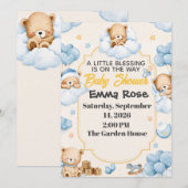 Ein kleiner Traum, der wahr wird - Babyshower-Einl Einladung (Vorne/Hinten)