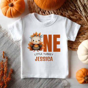 Ein kleiner Truthahn Thanksgiving 1. Geburtstag Na Baby T-shirt