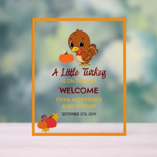 Ein kleiner türkischer Baby-Duschkopf-Erntedank Wi Acrylschild (Neutral)