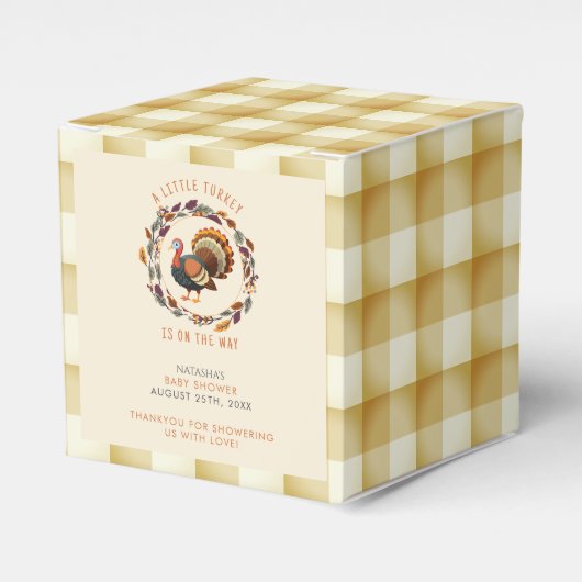 Ein kleiner türkischer Erntedank Fall Baby Dusche Geschenkschachtel (Vorderseite)