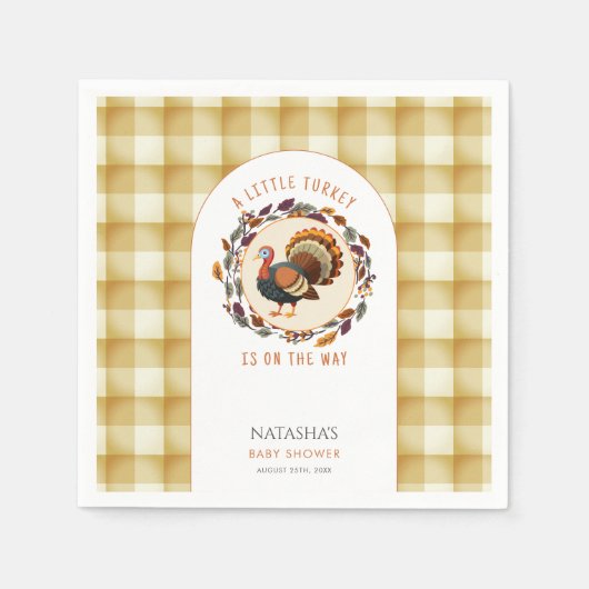 Ein kleiner türkischer Erntedank Fall Baby Dusche Serviette (Vorderseite)