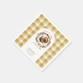 Ein kleiner türkischer Erntedank Fall Baby Dusche Serviette (Ecke)