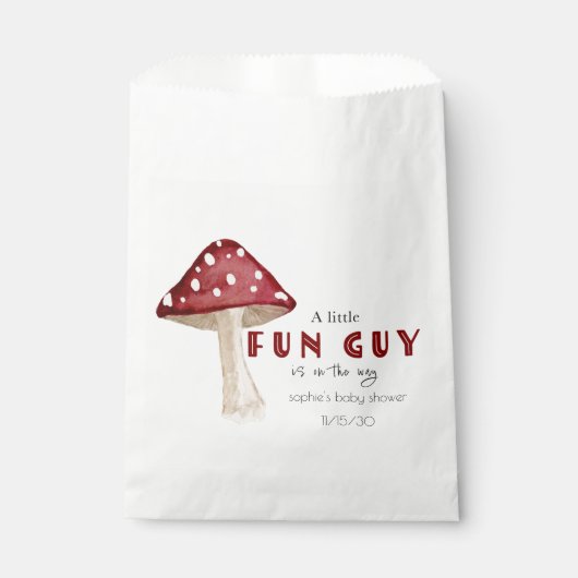 Ein kleiner Typ Red Mushroom Baby Shower Geschenktütchen (Vorderseite)