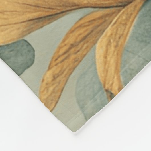 Ein kleiner Vogel an den Blume Fleecedecke (Ecke)