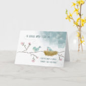 Ein kleiner Vogel erzählt mir unter dem Wetter Karte (Gelbe Blume)