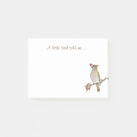 Ein kleiner Vogel erzählte mir Post-it Klebezettel (Vorderseite)