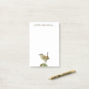 Ein kleiner Vogel erzählte mir Post-it Klebezettel