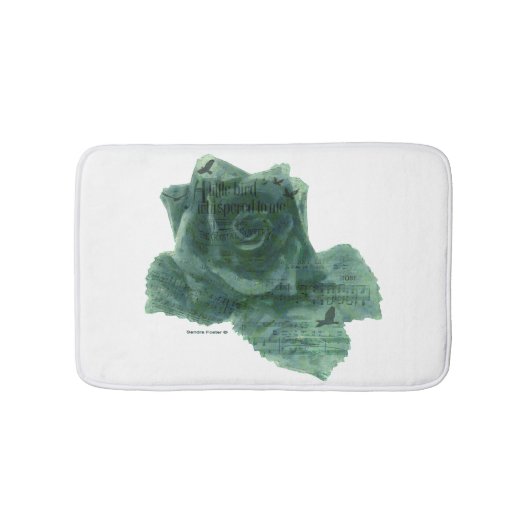 Ein kleiner Vogel erzählte mir Rose Badematte (Vorderseite)