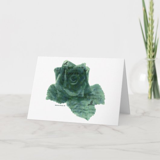 Ein kleiner Vogel erzählte mir Rose Karte (Vorderseite)