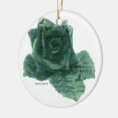 Ein kleiner Vogel erzählte mir Rose Keramik Ornament (Links)