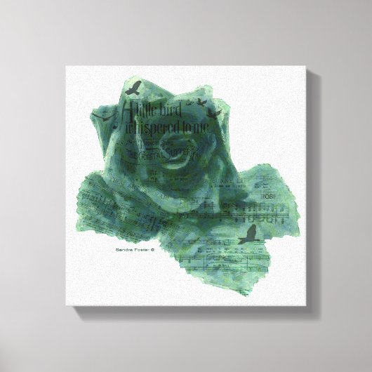Ein kleiner Vogel erzählte mir Rose Leinwanddruck (Vorderseite)