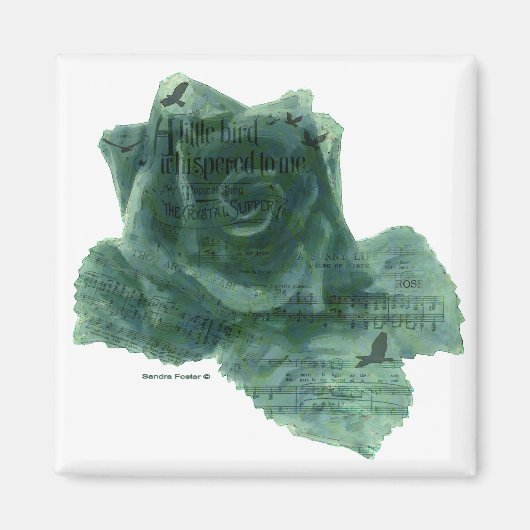 Ein kleiner Vogel erzählte mir Rose Magnet (Vorne)