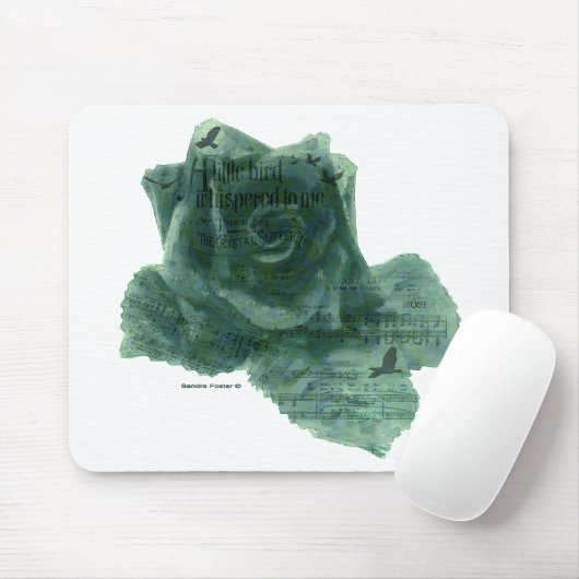 Ein kleiner Vogel erzählte mir Rose Mousepad (Mit Mouse)
