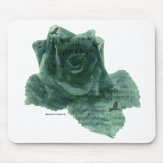 Ein kleiner Vogel erzählte mir Rose Mousepad (Vorne)