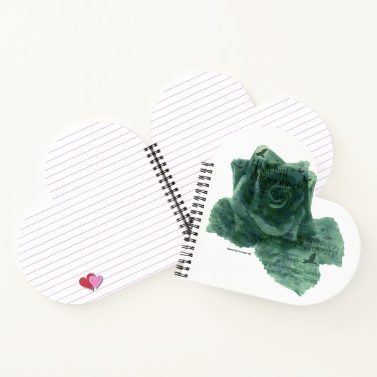 Ein kleiner Vogel erzählte mir Rose Notizblock (Innenseite)