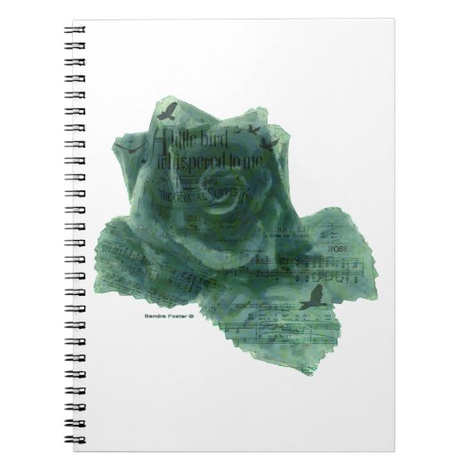 Ein kleiner Vogel erzählte mir Rose Notizblock (Vorderseite)