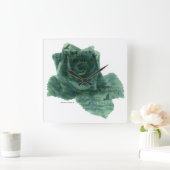 Ein kleiner Vogel erzählte mir Rose Quadratische Wanduhr (Zuhause)