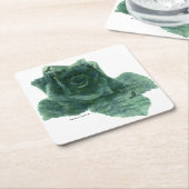 Ein kleiner Vogel erzählte mir Rose Rechteckiger Pappuntersetzer (angewinkelt)