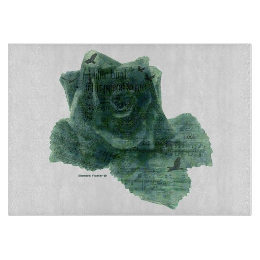 Ein kleiner Vogel erzählte mir Rose Schneidebrett (Vorderseite)