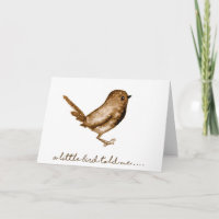Ein kleiner Vogel sagte mir Aquarell-Druckkarte