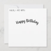 Ein kleiner Vogel sagte mir, es sei dein Geburtsta Karte (Rückseite)