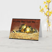 Ein kleiner Vogel sagte mir, es sei dein Geburtsta Karte (Gelbe Blume)