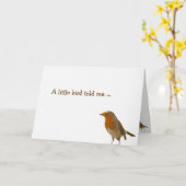 Ein kleiner Vogel sagte mir... Karte (Gelbe Blume)